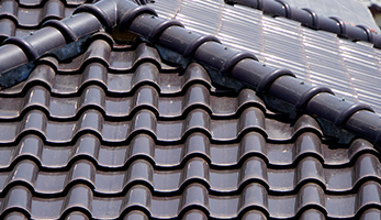 屋根漆喰修理の写真・雨樋 詰まり